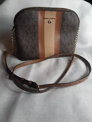 Michael Kors Crossbody Brown Cindy Dome Monogram Bag • $100