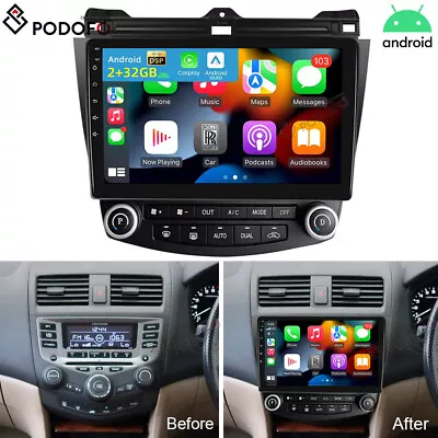 Apple Carplay For Honda Accord 2003-2007 Android 13 Car Radio Gps Navi Head Unit • $219.99