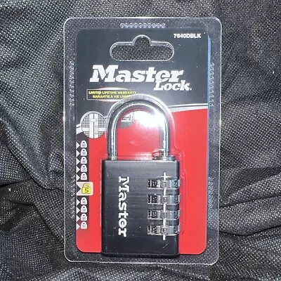 Brand New Master Lock 4 Digit Combination Padlock 7640DBLK Security • £5.99