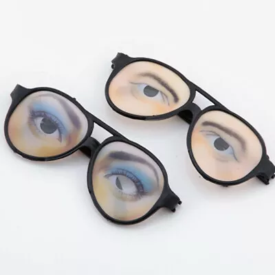 Fake Novelty Funny Glasses Gag Prank Eye Ball Joke Halloween Party • £4.64