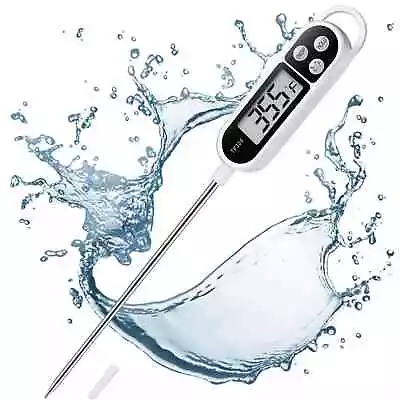 Digital Food Thermometer Temperature Probe Meat Cooking Jam Sugar BBQ Turkey • £3.89