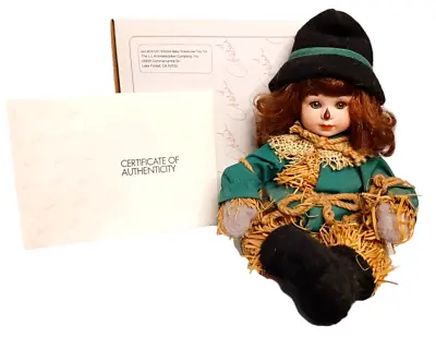 Marie Osmond Baby Scarecrow Wizard Of Oz Tiny Tots Porcelain Doll W/ COA & Box • $37.95