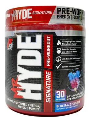 Mr. Hyde Signature Pre-Workout Blue Razz Popsicle 30 Servings • $19