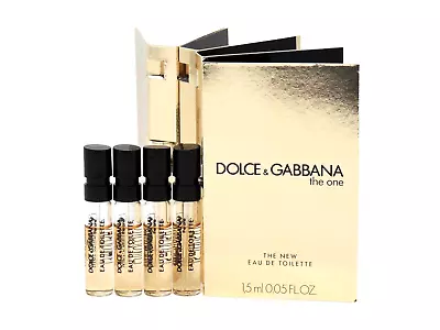 D&G DOLCE & GABBANA THE ONE EDT 1.5ml .05oz X 4 PERFUME SPRAY SAMPLE VIALS • $14