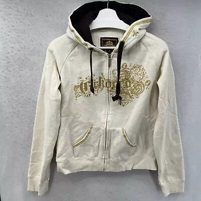 Vintage Marc Ecko Hoodie Size Womens XL Cut N Sew Y2K Skeleton Punk Emo Full Zip • $28.65