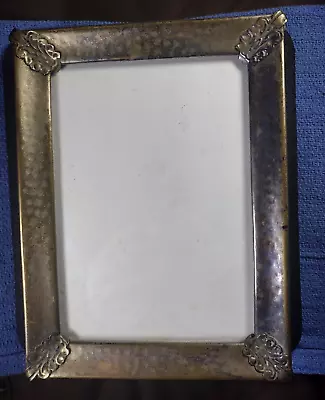 Vintage Ornate Silver-plated & Wood Picture Frame (Holds 5”x7” Picture) • $19.99