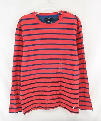 NWT Nautica Men's Slim Fit Striped Long Sleeve T-Shirt Size M #F992 • $17.99