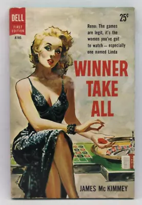 DELL FE A185 WINNER TAKE ALL By JAMES Mc KIMMEY PBO AF 1959 RENO MURDER DARCY • $20