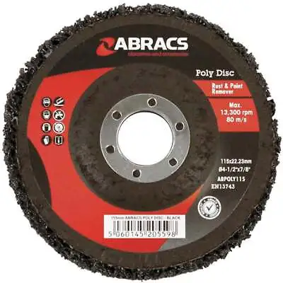 3 X Poly Discs 115mm Removing Rust & Paint Disc For 4 1/2  Angle Grinder • £19.99