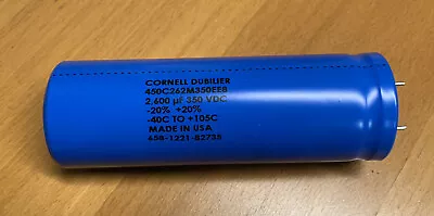 CORNELL DUBILIER 450C262M350EE8 2600uF 350VDC Ultra-RippleInverter Capacitor • $45