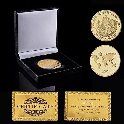 2007 New Seven Wonders Of The World Peru Machu Picchu Inca Empire Medallion Coin • $29.98