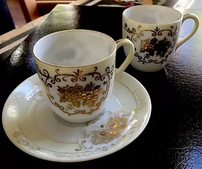 Demitasse Tea Cup & Saucer Hand Painted Made In Occupied Japan • $12.98