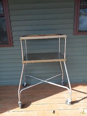 Vintage MCM Metal Unbranded Tv Stand AV Cart Industrial Mid Century • $200