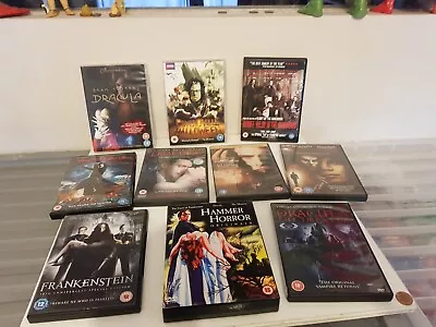 Dracula Vampire Frankenstein DVD Movie Collection Set X12 Hammer Horror • £11.99