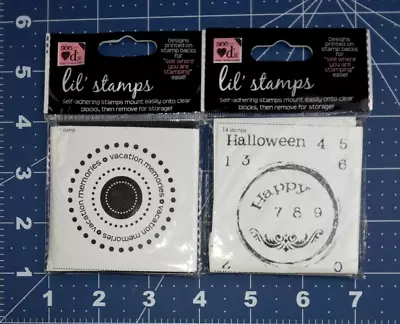 See D's Happy Halloween & Vacation Memories Lot Of 2 Sets Rubber Cling Stamps • $3.99