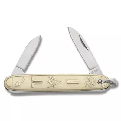 Free Mason Folding Pocket Pen Gentleman's Knife - Masonic Gift Fast Shipping NEW • $14.95