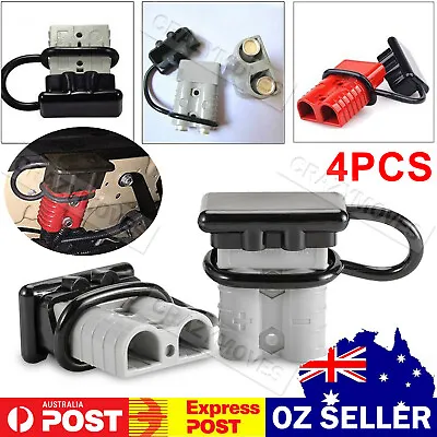 $6.55 • Buy 4x For Anderson Plug Cover Dust Cap Connectors 50AMP Battery Caravn 12-24V VIC