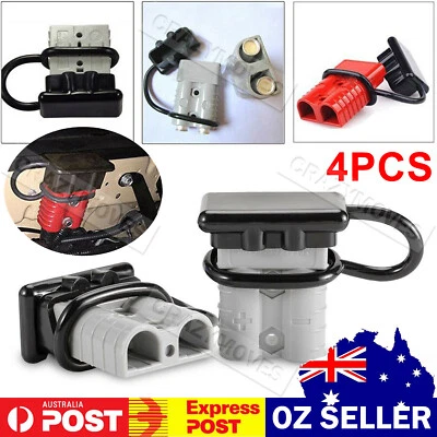 $6.55 • Buy 4x For Anderson Plug Cover Dust Cap Connectors 50AMP Battery Caravn 12-24V VIC