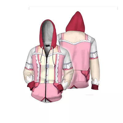 Kaname Madoka Hoodie Cosplay Costume Jumper Hooded Sweater Jacket • $36.24