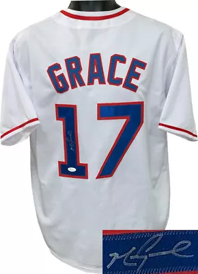 Mark Grace Signed White TB Custom Stitched Baseball Jersey XL- JSA ITP Hologram • $114.95