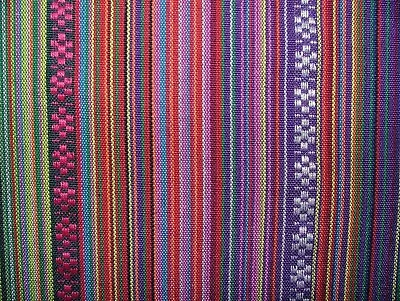 Mexican Tortilla Stripe Woven Jacquard Curtain Upholstery Cushion Blind Fabric • £13.99