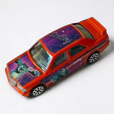 Bburago Monsters Inc Car Mercedes 190E Sulley Orange Diecast Italy Disney 1:43 • $11.99