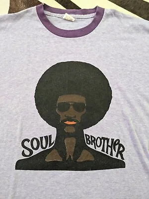 Rare Spruce Tag Black Soul Power Panther 60s Deadstock T Shirt Protest Afro BLM  • $1250