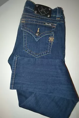 Miss Me Women's Mid Rise Skinny Pocket Flaps Dark Blue Denim Jeans Sz 30x31 • $45