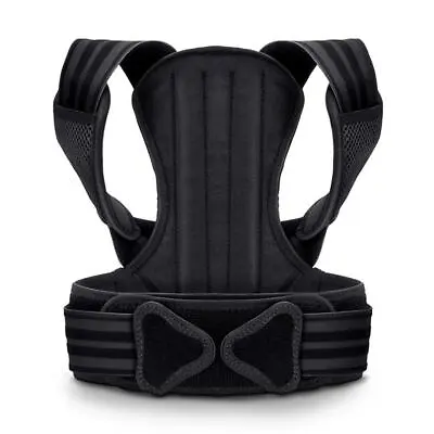Elastic Wrap Adjustable Back Brace Upper Posture Therapy Support Corrector • £15.99
