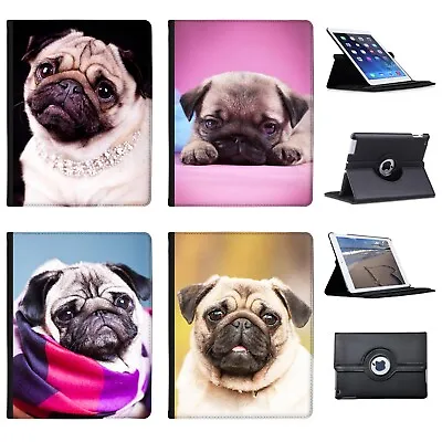 Azzumo China Asian Love Pug Dogs Faux Leather Case Cover For The Apple IPad • £9.99