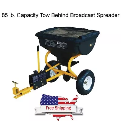 Heavy Duty 85 Lb Tow Behind Broadcast Spreader ATV Garden Tractor Seed Spreading • $149.95