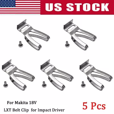 5-Pack Belt Clip Hooks And Screws For Makita BDF343H 14.4V 3/8  Cordless Drill • $7.89