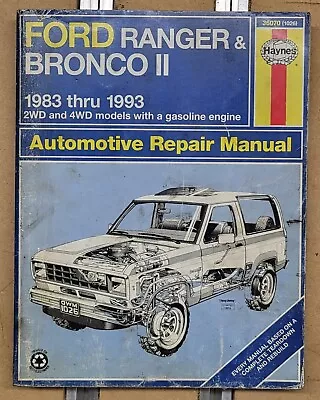 Haynes 1026 Repair Manual 1983-1993 Ford Ranger Bronco II 2WD 4WD • $16