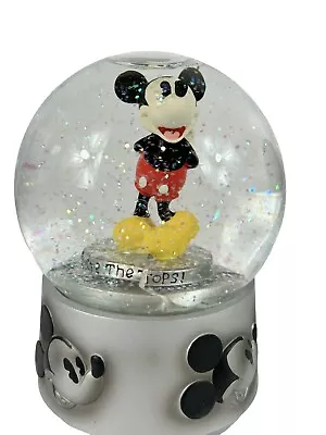 Vintage Mickey Mouse March 1995 Musical Water Snow Globe “You’re The Tops!” 5.5” • $16.94
