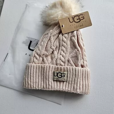 NWT Cute Ugg Australia Knit Winter Hat Beanie New - PEACH Christmas Gift • $18.99