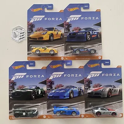 2023 HOT WHEELS Forza - 5 Car Set (inc. 911 Z4 F-Type Bugatti & Alfa 8C) Q88 • $35