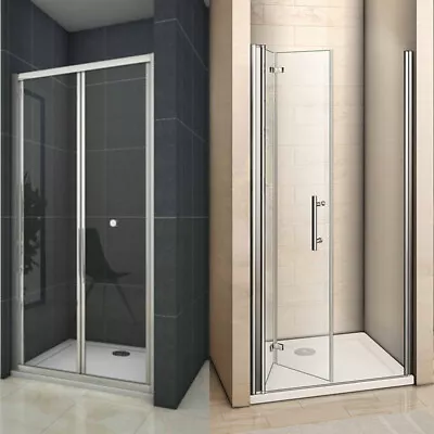 Bifold Walk In Frame Shower Enclosure Glass Door Screen 700/760/800/860/900/1000 • £118