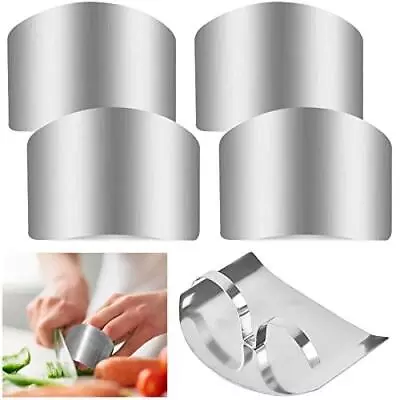 ZOCONE 4 PCS Stainless Steel Finger Guard Finger Guard For Cutting Vegetables • $10.69