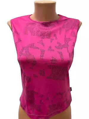 Vintage VERSACE JEANS COUTURE Blouse Top Pink Fuchsia Size M / L • $61.72