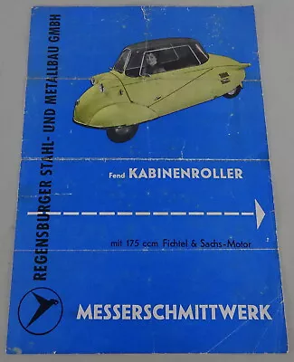 Prospectus/Prospektblatt Messerschmitt Kr 175 Cabin Scooter • $53.15