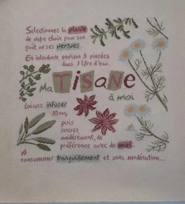 Cross Completed Stitch Herbal Tea Finished Size 30х30 Cm Lili Points Pattern • £61.90