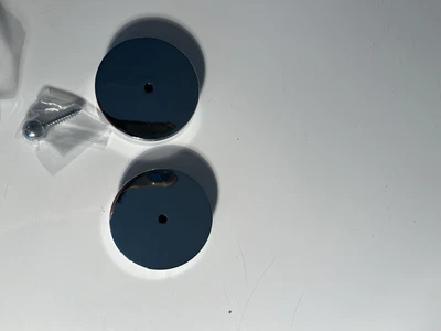 £12.99 • Buy 54mm Chrome End Caps Handrail Cap For Mopstick Stair Hand Rail (Pack Of 2)