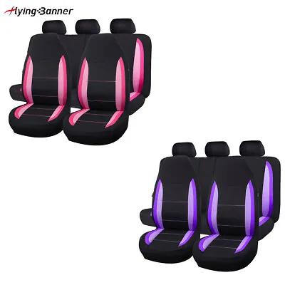 Universal Car Seat Covers Full Set Polyester Split 40/60 50/50 60/40 Cushion • $29.99