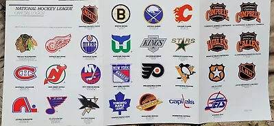 NHL Logo Sheet 1991-92 Season PMS Numbers For PR Use - Official NHL Distribution • $150