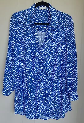 KOOKAI Karlie Blue And White Shirt Dress Size 38 • $39