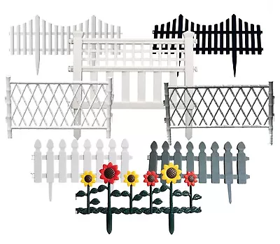 Flexible Picket Fence Garden Fencing Lawn Edging Home Tree Bed Fence Barrier • £39.95