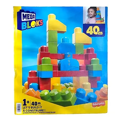 Mega Bloks First Builders Let's Build It 40 Piece Set Baby Toddler Construction  • $9.87