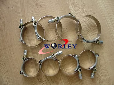 8 X 2.5  Inch 64mm Turbo Pipe Hose Coupler T-bolt Clamps Stainless Steel 67-75mm • $20