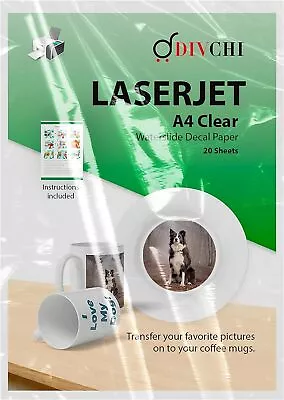 £4.34 • Buy DIVCHI Water Slide Decal Paper A4 Size Inkjet And Laser Printer Decals Sheet