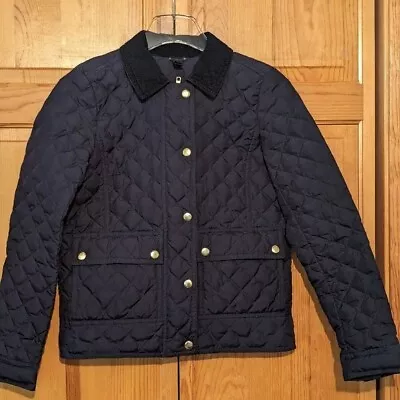 J. Crew Quilted Puffer Tack Jacket Navy Blue • $35